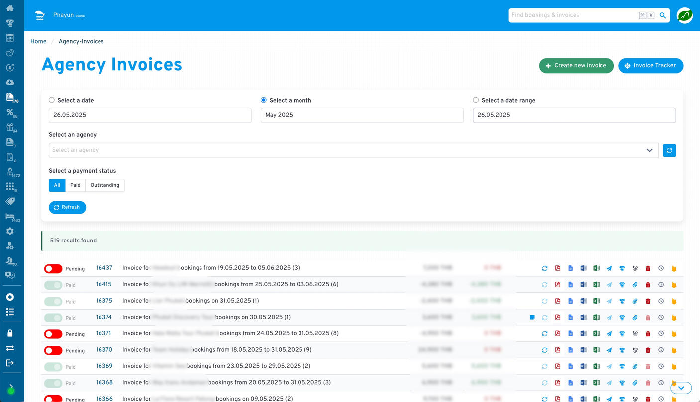 Agency Invoices