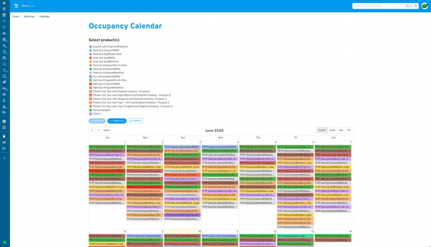Occupancy Calendar