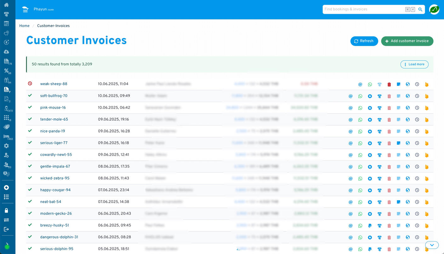 Customer Invoices